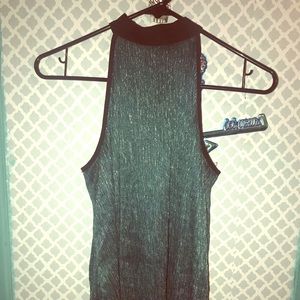 Teal and Silver sleeveless top